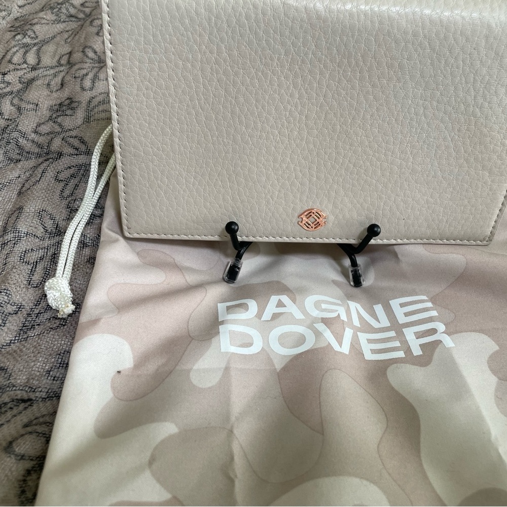 Dagne Dover Cream Leather Travel Wallet